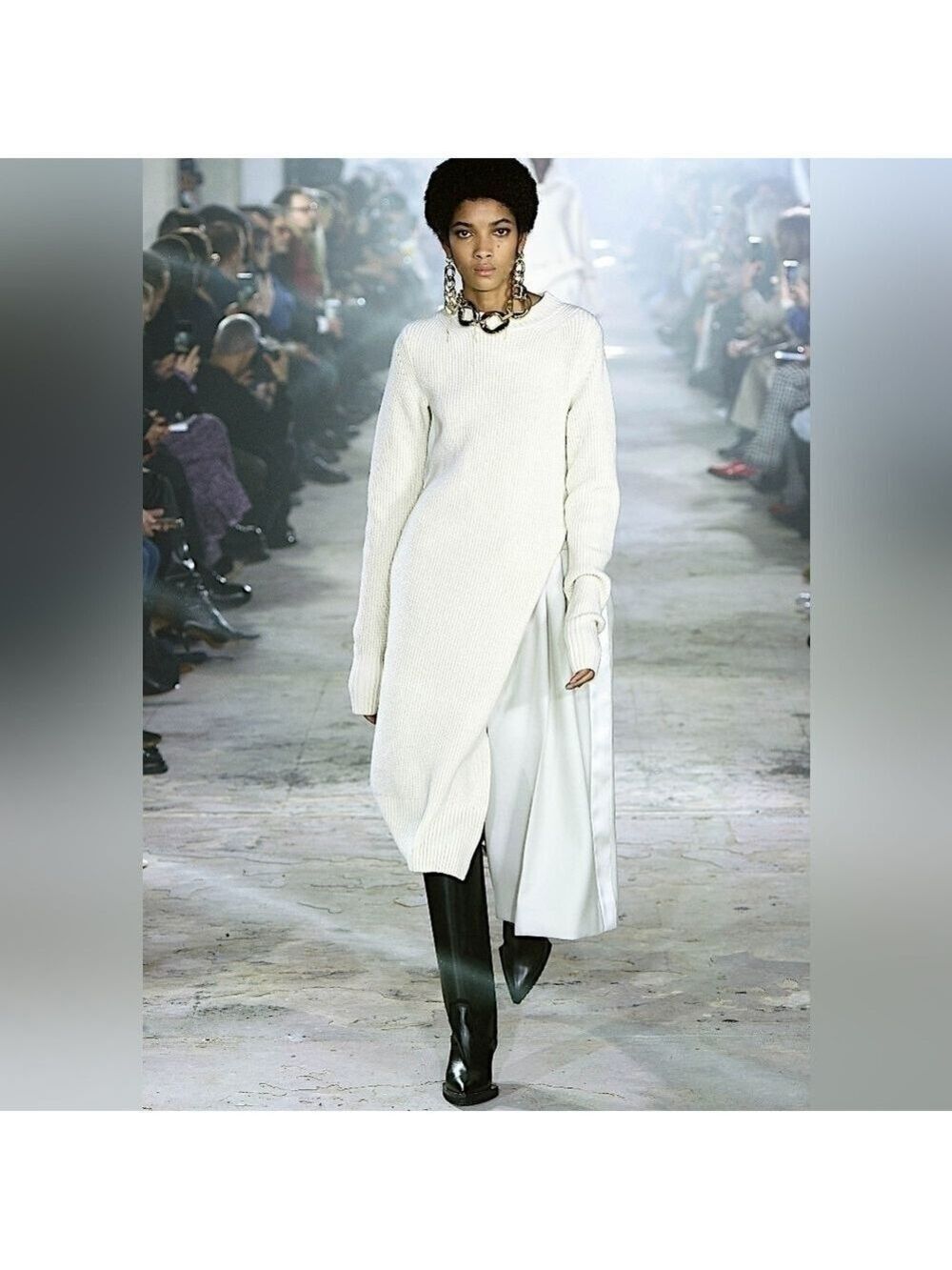 Sacai Runway Winter 2020 wool sweater dress size M(3) BNWT with marks